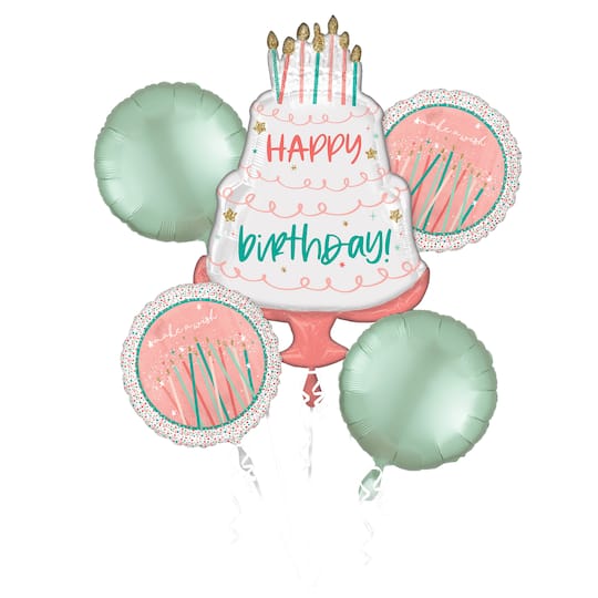 Michaels, Happy Birthday Cake Balloon Bouquet – Category: Foil Balloons